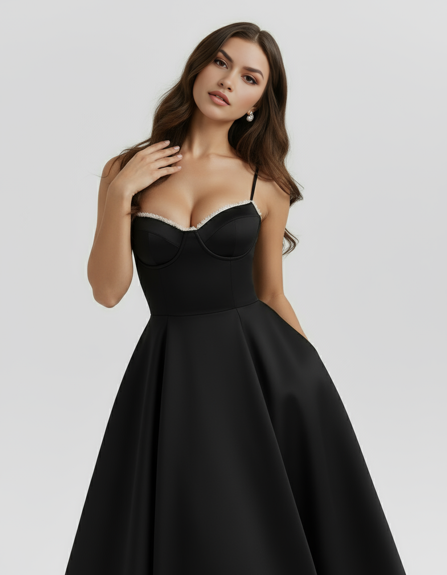 Selene Mini Dress in black