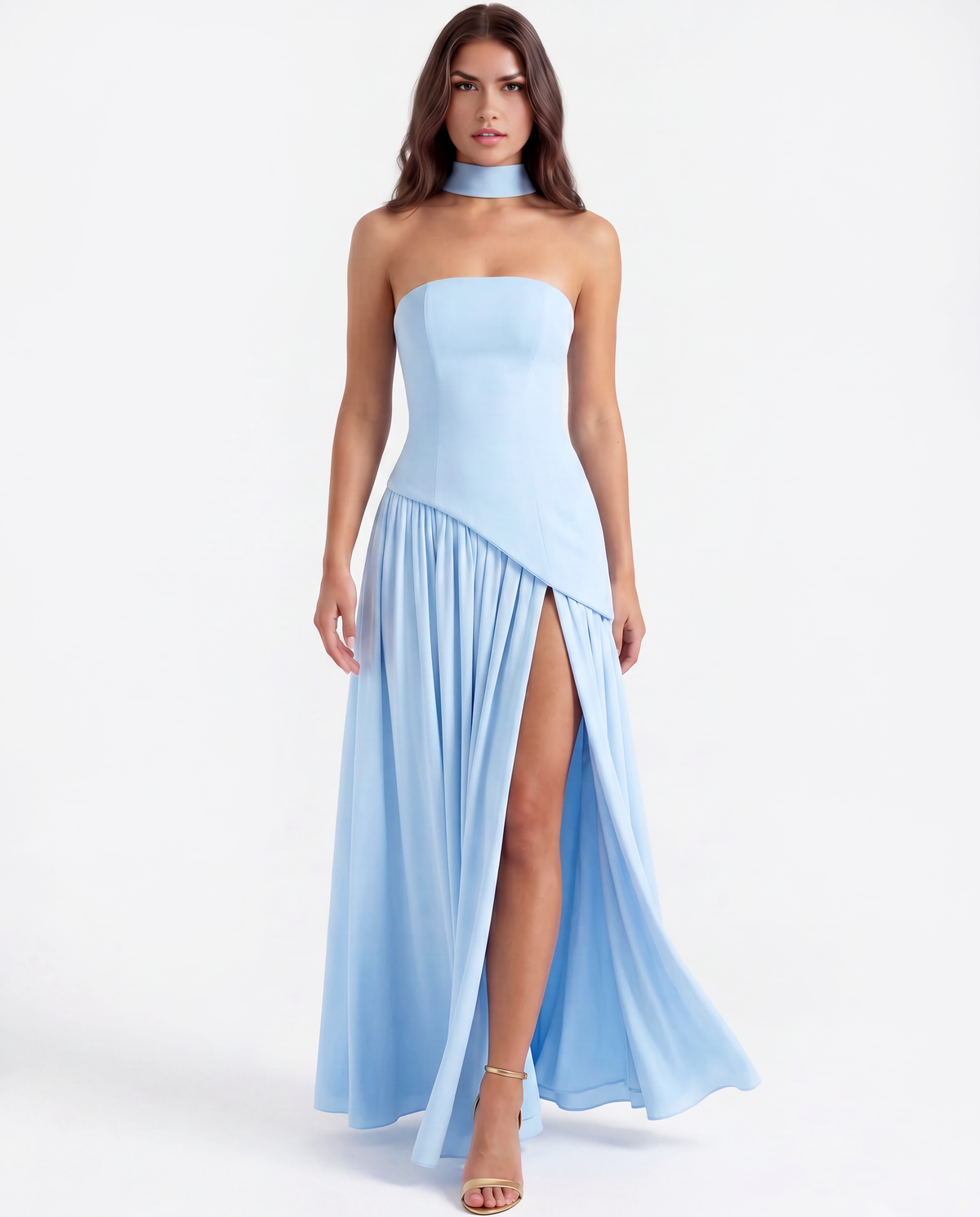 Serena Maxi Dress in baby blue