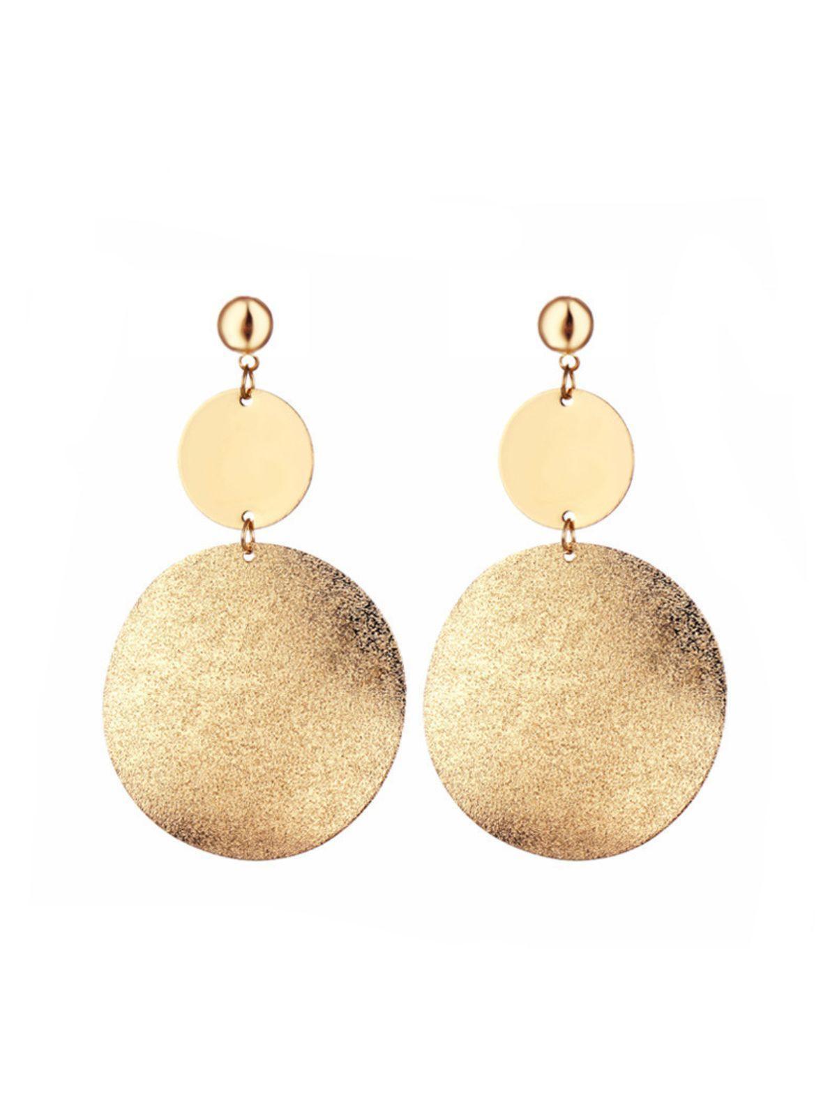 Purnima Round Earrings in gold