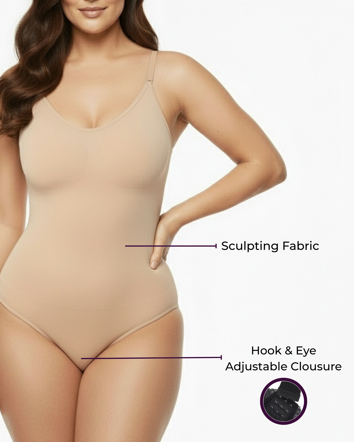 Snatched Shapewear Bodysuit in beige