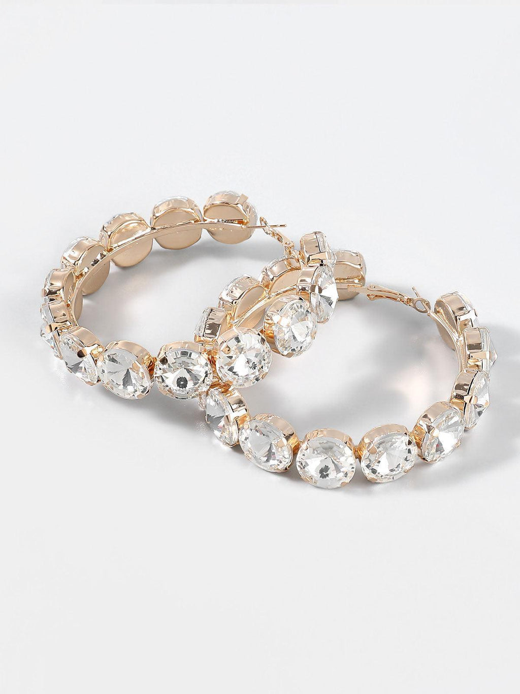 Terra Diamante Hoop Earrings in gold