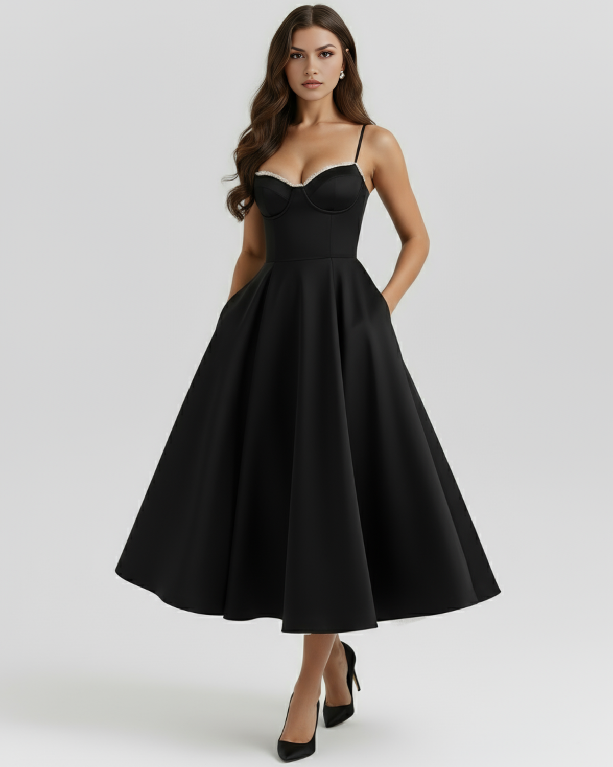 Selene Mini Dress in black